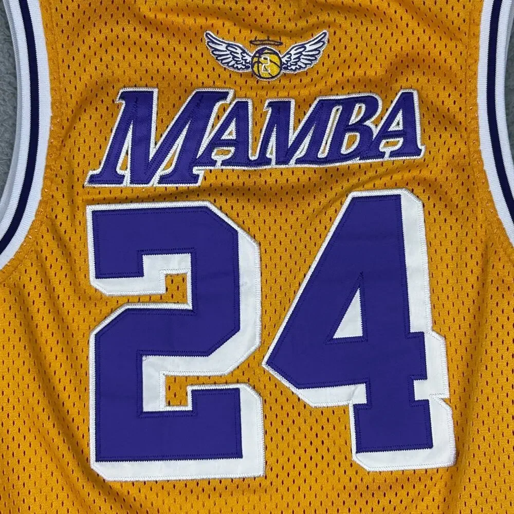Headgear Classic Kids Jersey Kobe Bryant Medium Yellow #8 Legend #24 Mamba - Picture 4 of 14